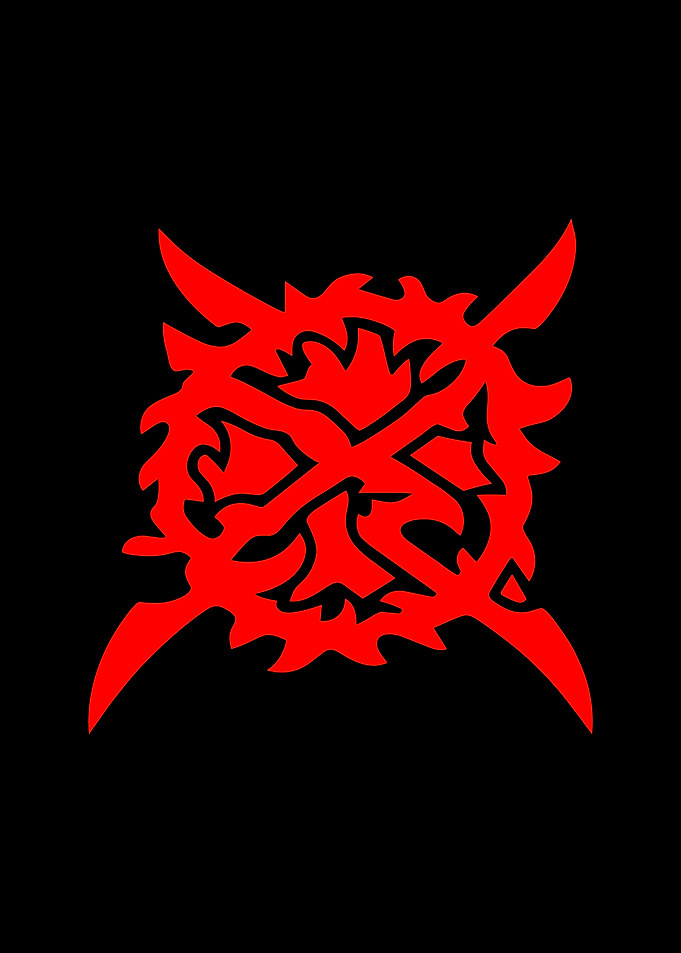 Red Tribal Symbol Emblem