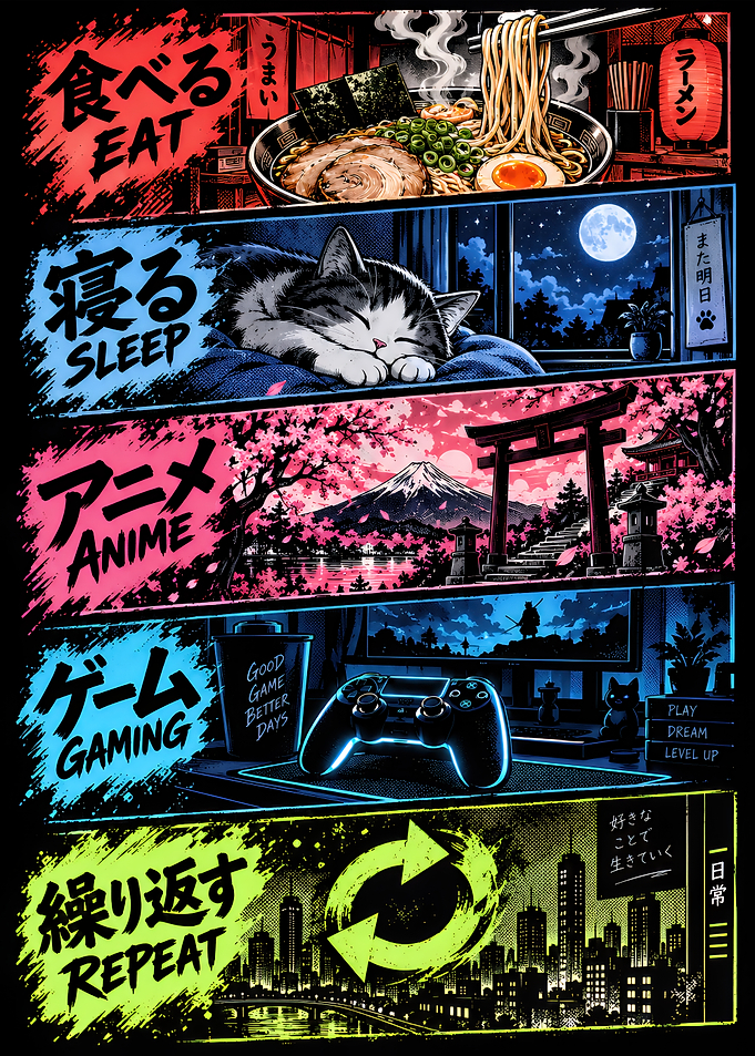 Eat Sleep Anime Gaming Repeat