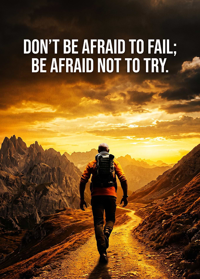 Motivation Hike Sunset Mountains Ar