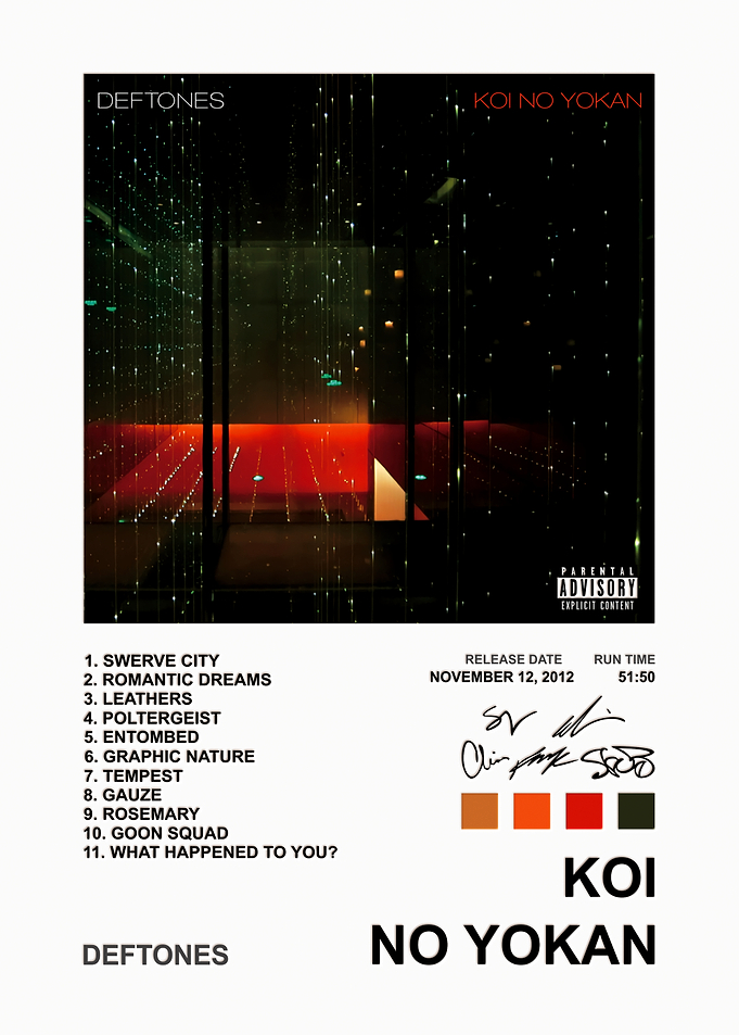 Deftones Koi No Yokan Album Poster