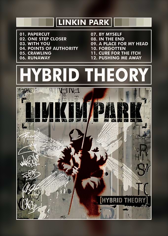 Linkin Park Hybrid Theory Album Poster