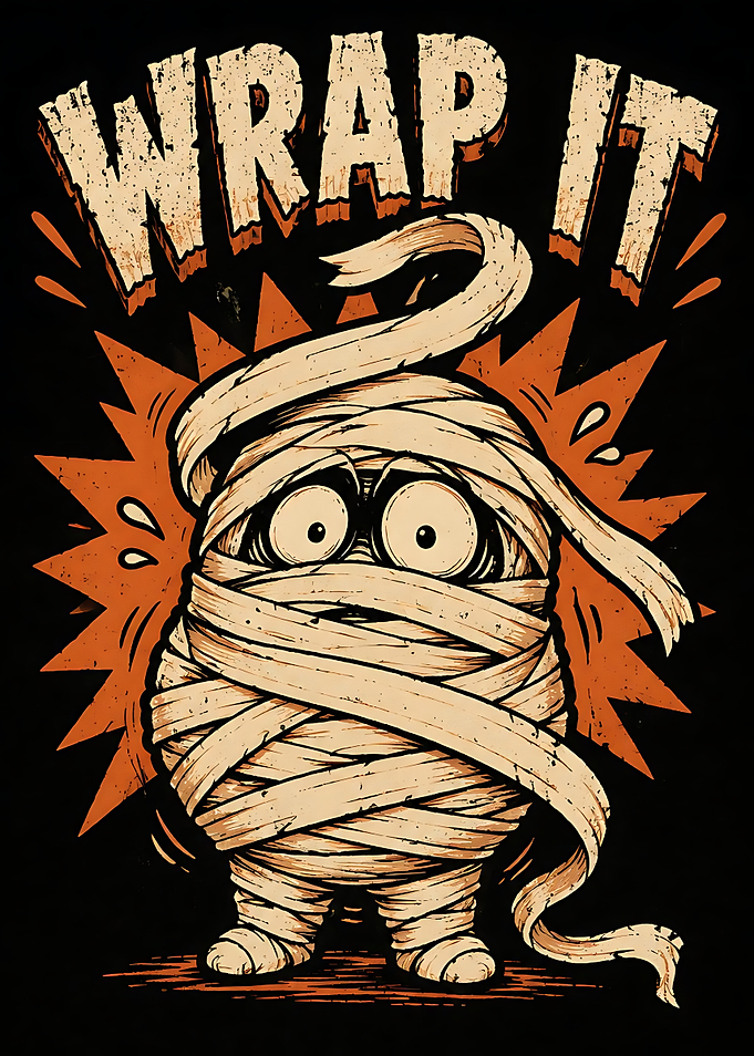 Cute Mummy Wrap It Illustration