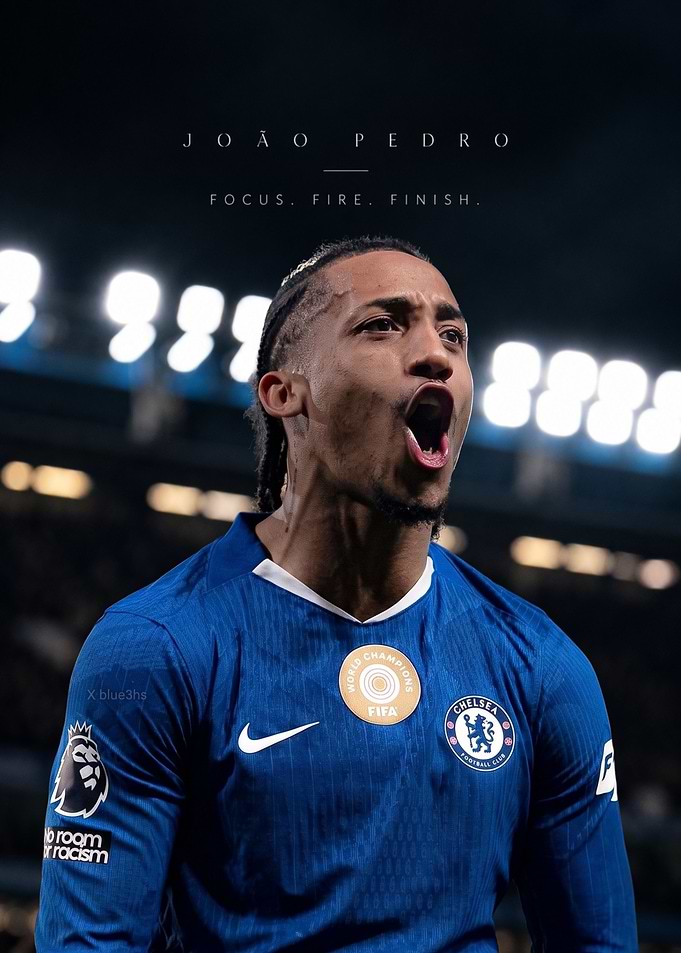 João Pedro Chelsea Football Poster