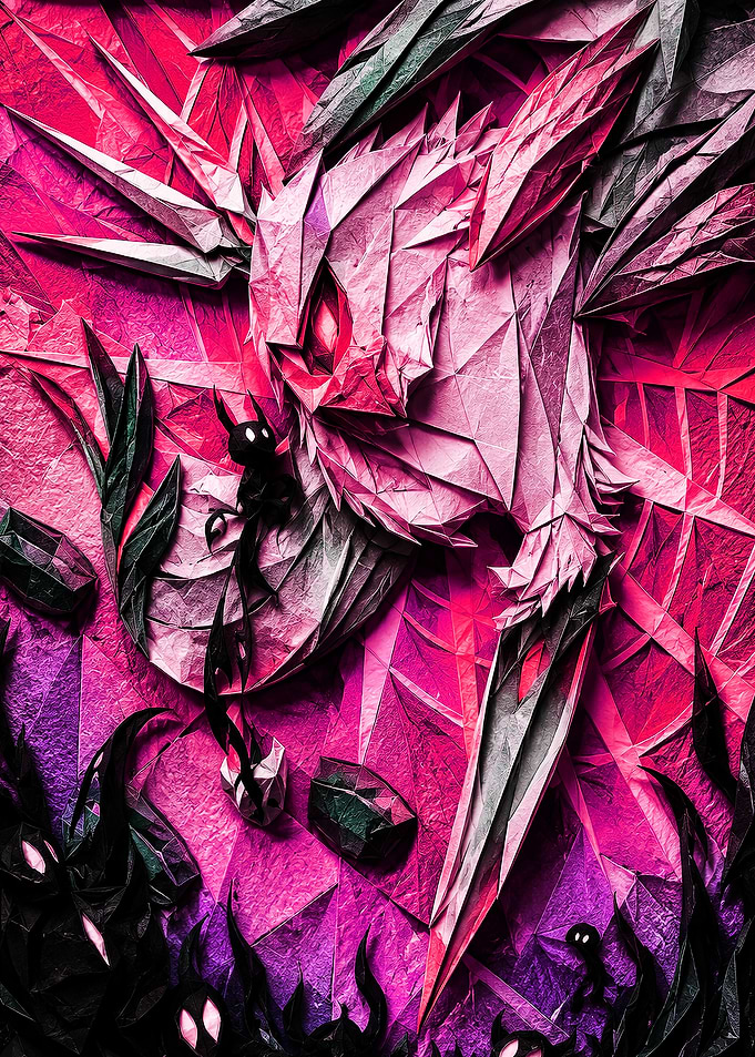 Origami Style Hollow Knight Fan Art