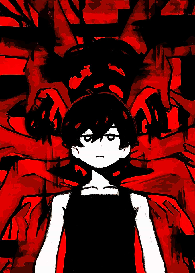 Omori Surrounded by Red Hands