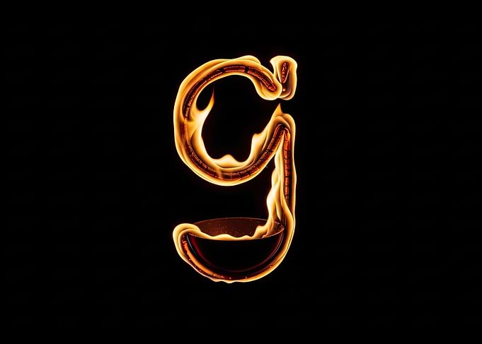 Flaming Letter G