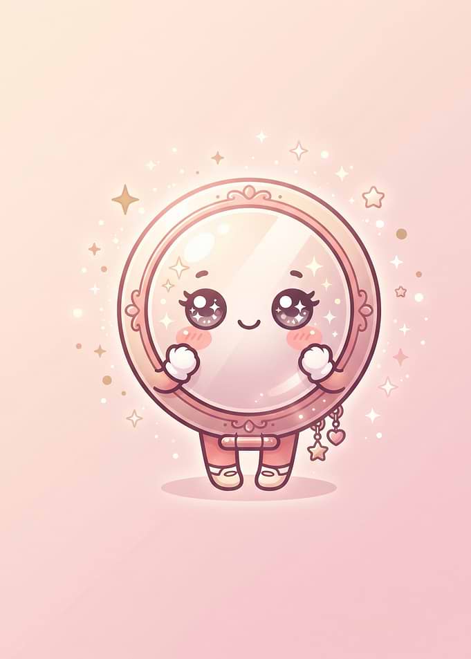 Cute Kawaii Hand Mirror Character