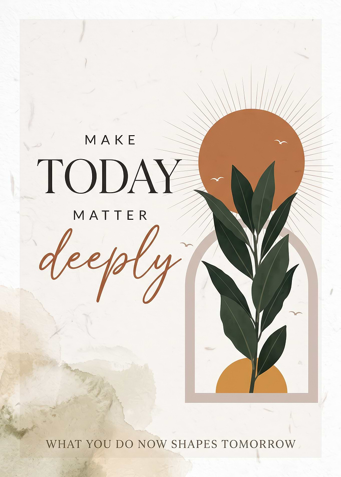 MAKE TODAY MATTER Boho Inspirational Wall Art Print