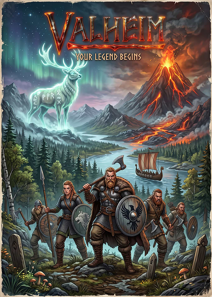 Valheim Viking Adventure Poster