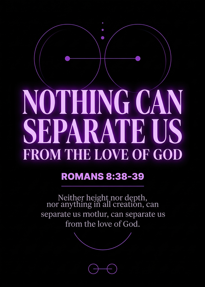 Romans 8:38-39 Inspirational Bible Verse Poster