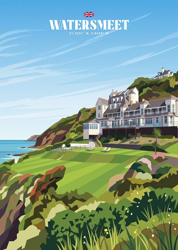 Watersmeet Hotel Travel Poster