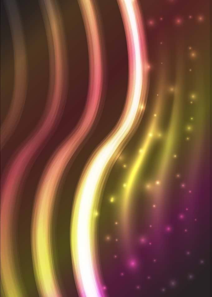 Abstract Glowing Wavy Light Lines