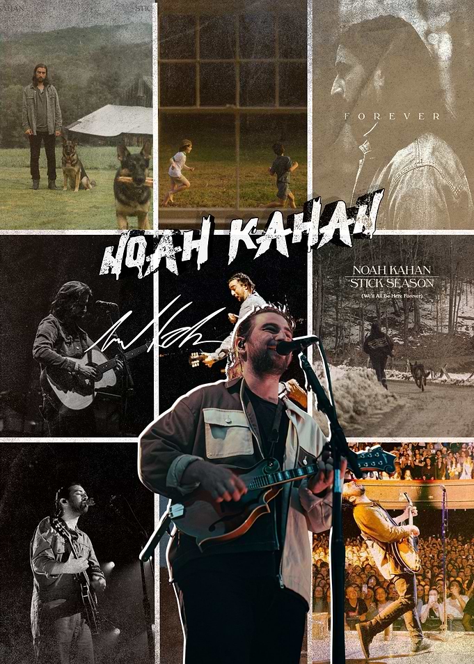 Noah Kahan Music Collage Poster