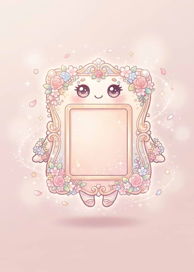 Cute Kawaii Floral Picture Frame