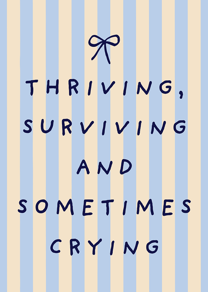 Thriving Surviving and Sometimes Crying Poster