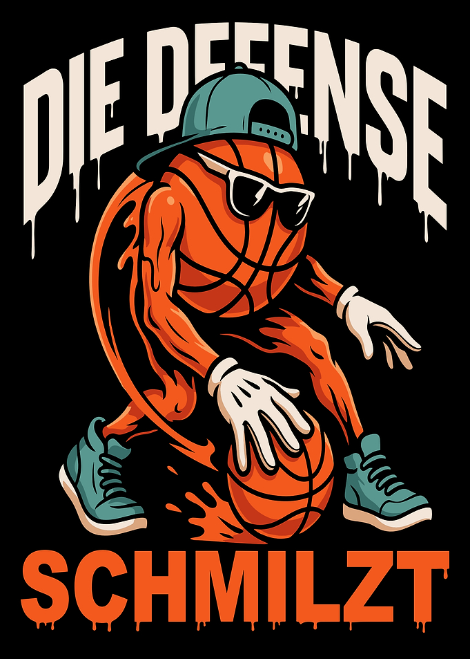 Die Defense Schmilzt Basketball Graphic