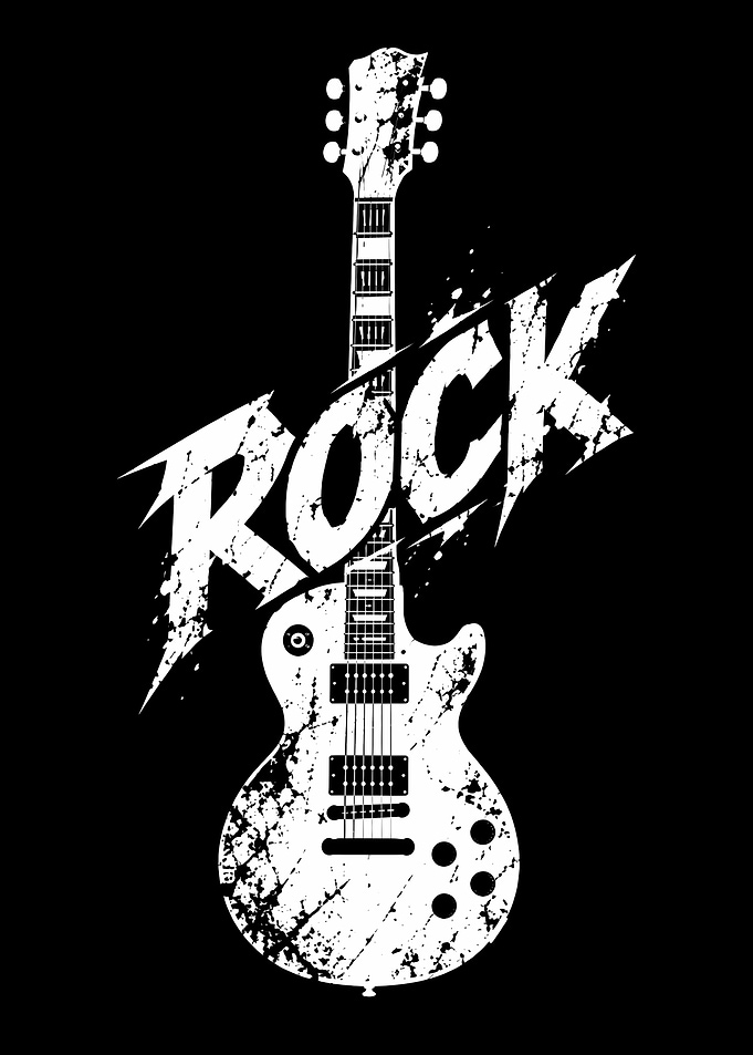 Distressed Rock Guitar Graphic