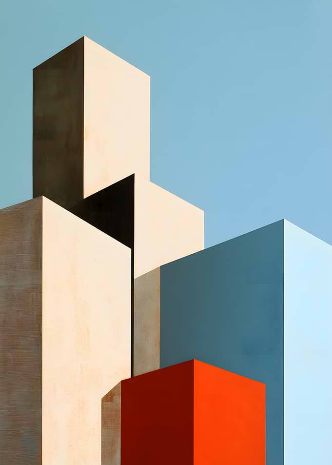 Minimalist Geometric Abstract Architecture