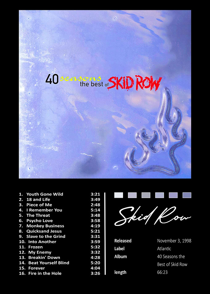 Skid Row 40 Seasons Album Poster
