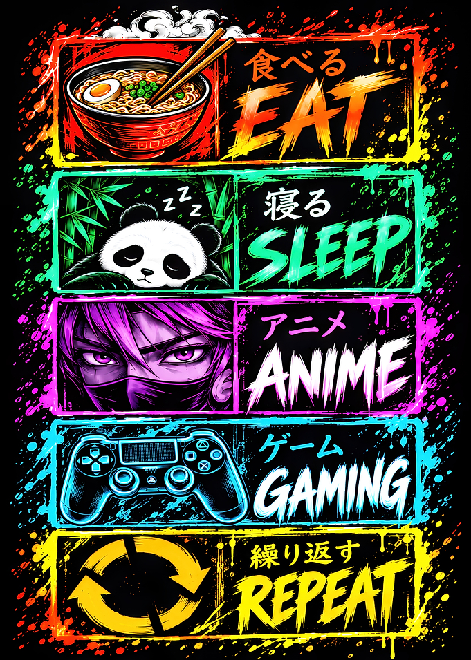 Eat Sleep Anime Gaming Repeat
