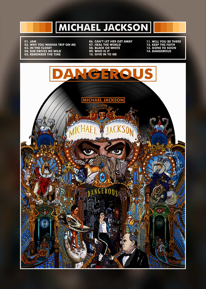 Michael Jackson Dangerous Album Cover Art