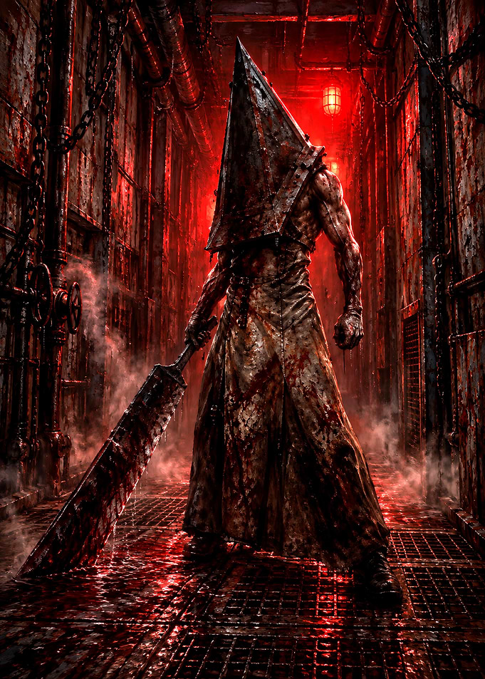 Pyramid Head Silent Hill Horror Art