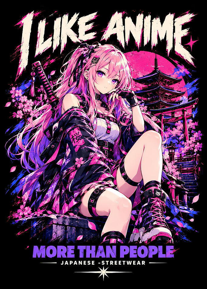 I Like Anime Streetwear Graphic