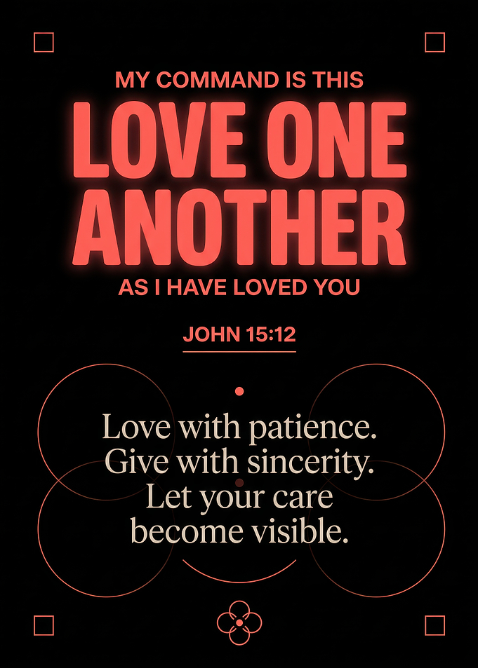 Love one another Inspirational Bible Verse Wall Art