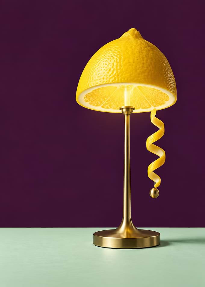 Creative Lemon Fruit Table Lamp Surrealism