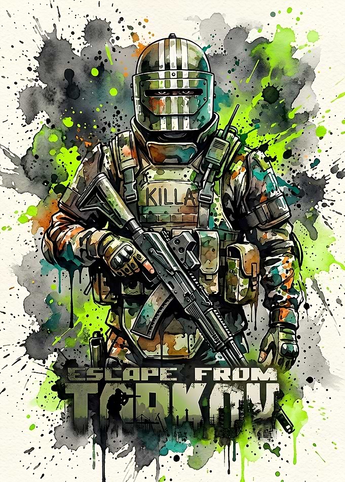 Killa Escape From Tarkov Watercolor Art