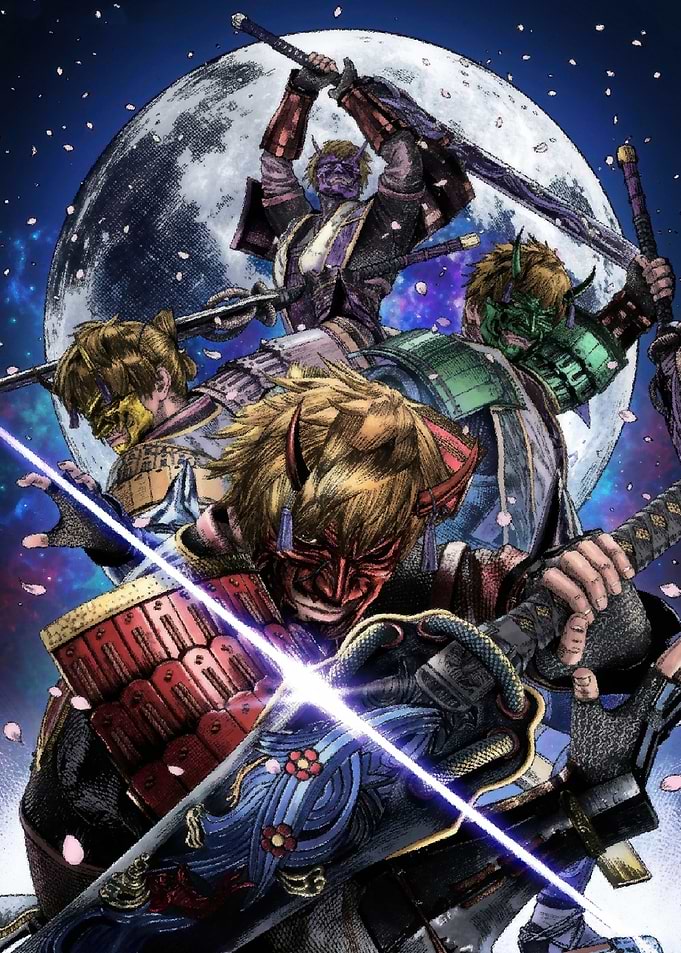 Samurai Warriors with Oni Masks