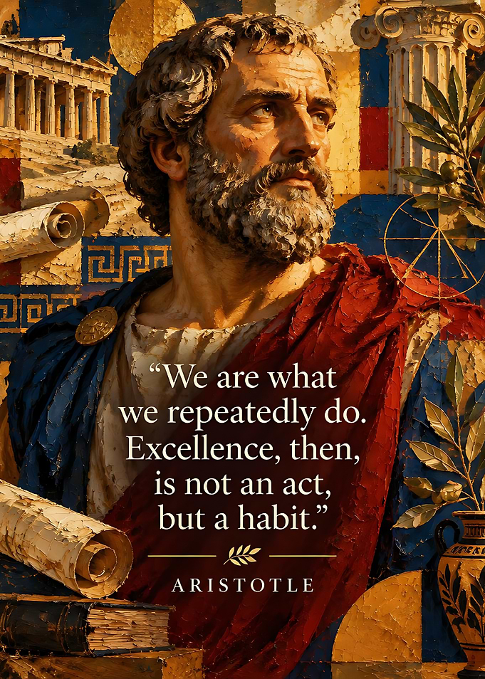 Aristotle Inspirational Quote Poster
