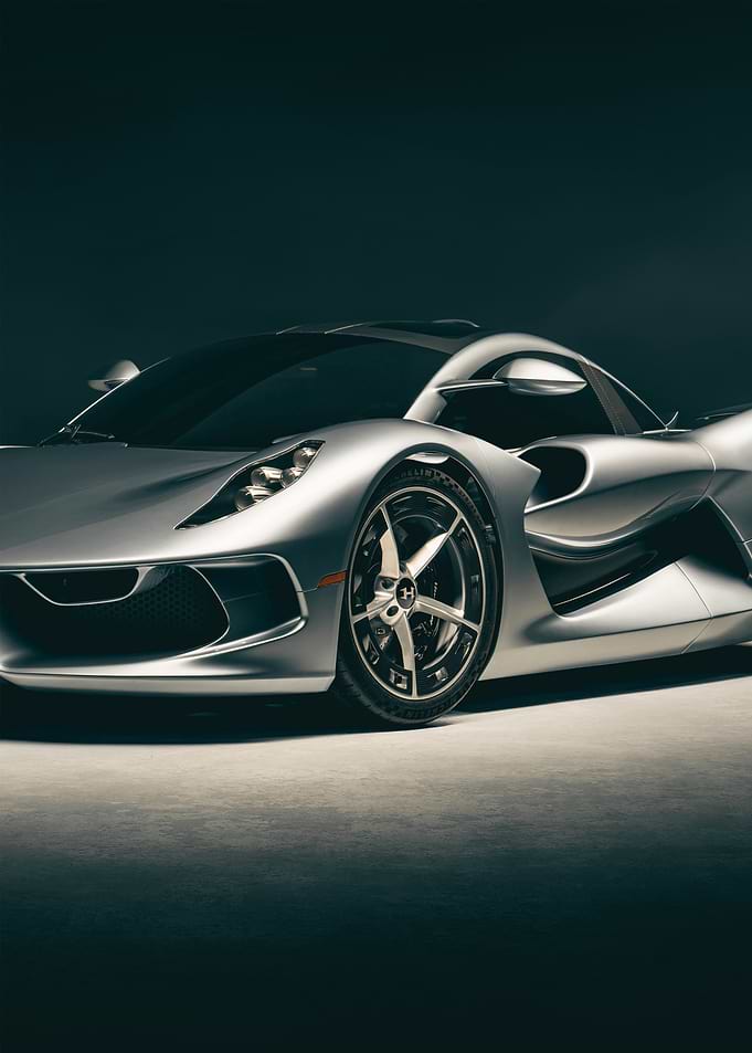 Silver Hennessey Venom F5 Hypercar
