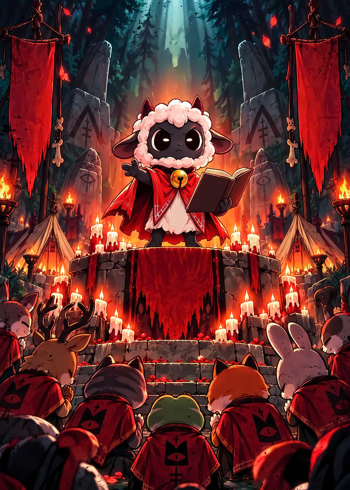 Cult of the Lamb Ritual Scene