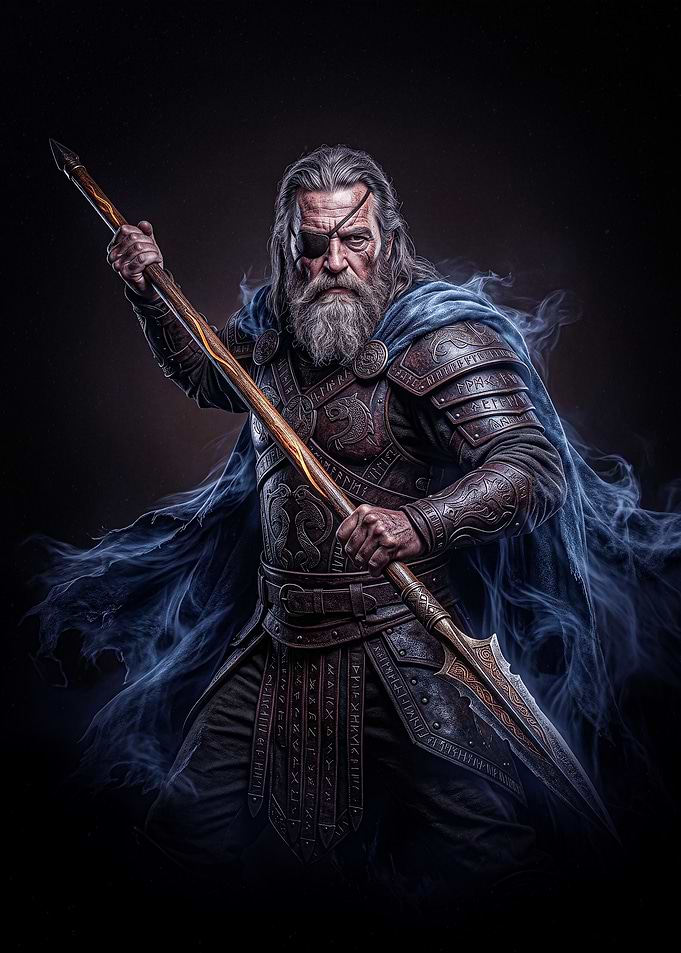 Odin the Allfather with Gungnir