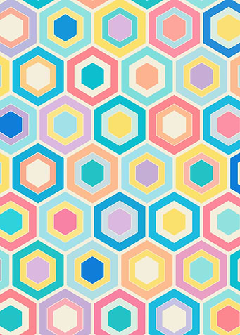 Kikko - Colorful Japanese Hexagon Pattern