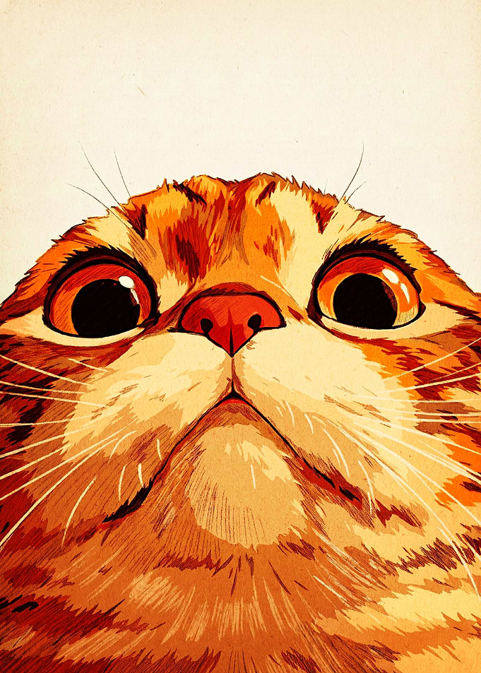 Close-up Portrait of an Orange Cat