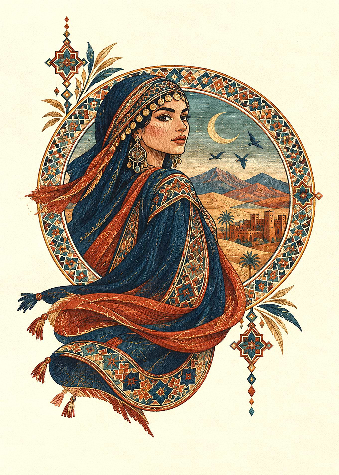 Elegant Middle Eastern Woman Portrait