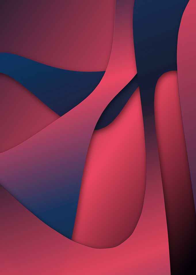 Abstract Red and Blue Curves