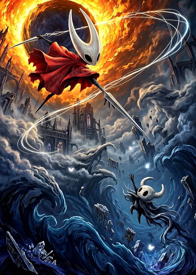 Hornet and The Knight Hollow Knight