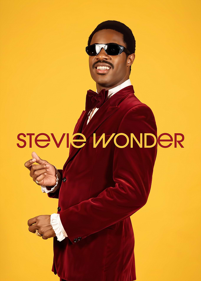 Stevie Wonder Portrait Poster