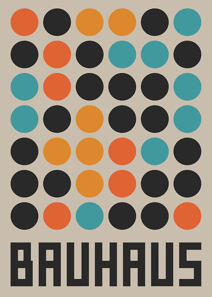 Bauhaus Minimalist Geometric Poster