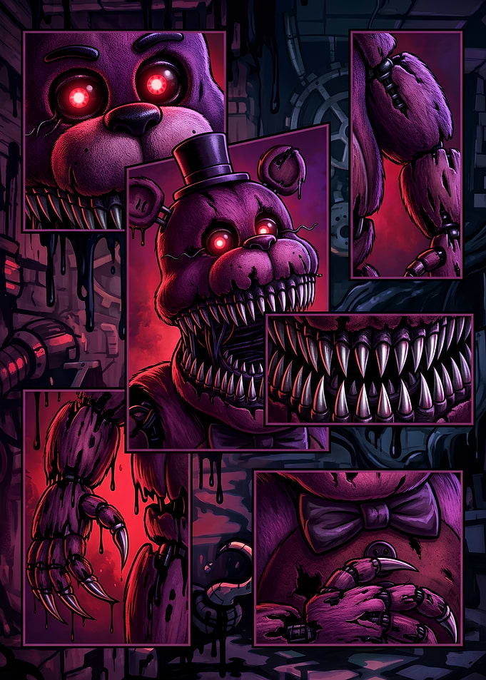 Nightmare Freddy Comic Panel Art