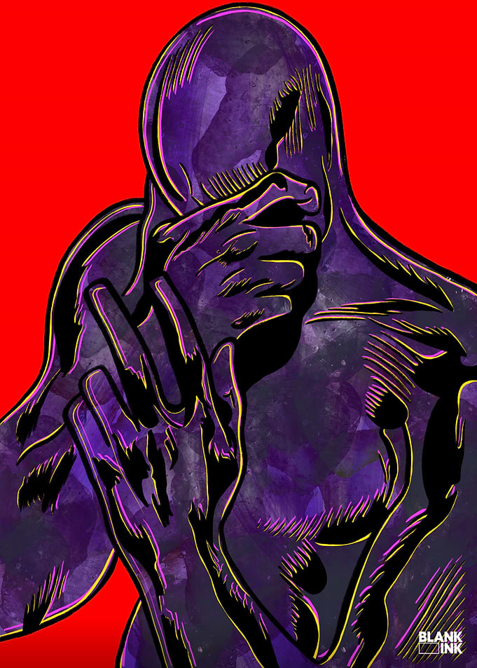 Chrome Herald of the Void - Graphic Novel Style
