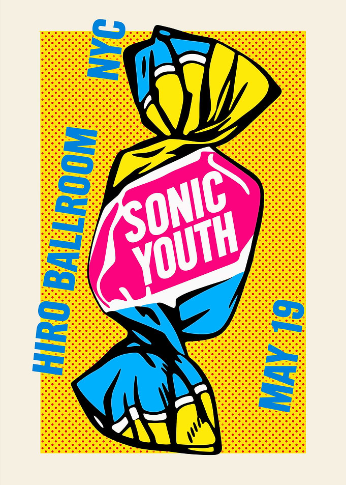 Sonic Youth Candy Wrapper Concert Poster