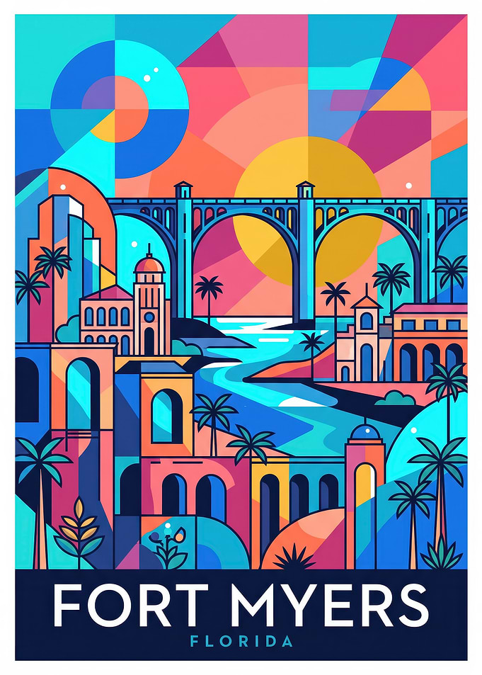 Fort Myers Florida Travel Poster
