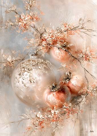 Zakuro Pomegranates in Pearl Mist