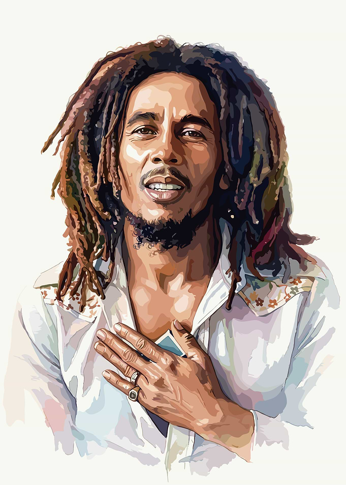 Bob Marley Portrait Illustration
