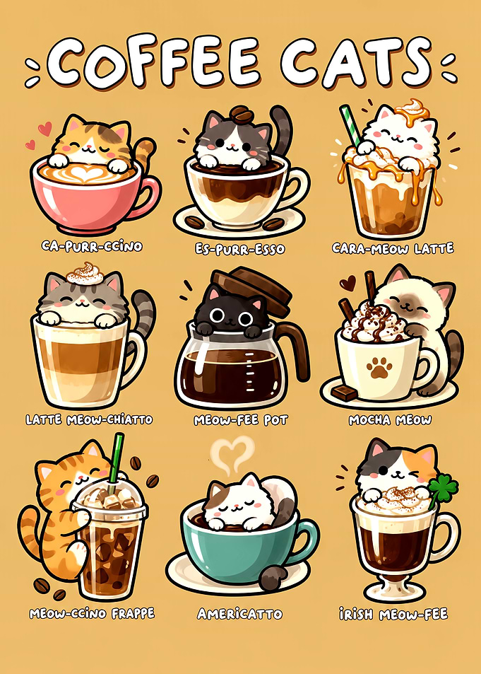 Cute Coffee Cats