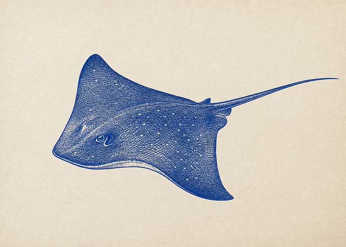 Blue Stingray Illustration